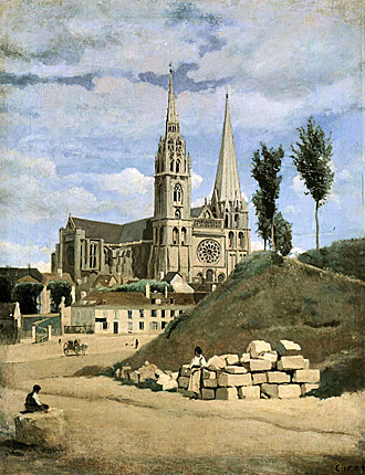 La catedral de Chartres, 1830, Camille Corot