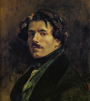 Autorretrato con chaleco verde, hacia 1837, Eugène Delacroix