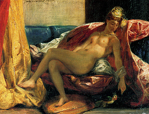 Mujer con loro, 1827, Eugène Delacroix