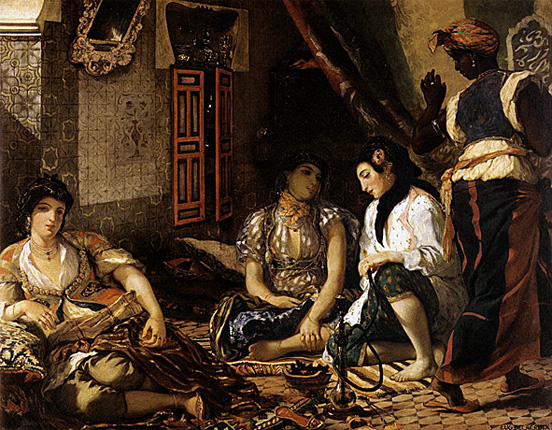 Femmes d'Alger dans leur appartement, 1834, Eugène Delacroix, Paris, Louvre