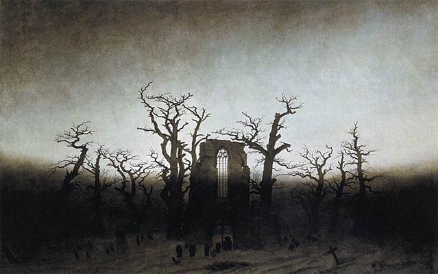 La abadía en el bosque, 1809-1810, Caspar David Friedrich