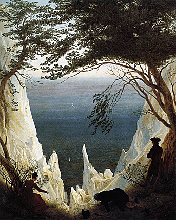 Los acantilados blancos de Rügen, hacia 1818, Caspar David Friedrich