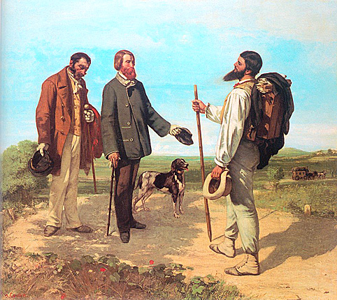 La Rencontre, 1854, Gustave Courbet