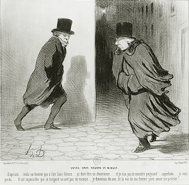 Entre onze heures et minuit, Paris l'hiver, Daumier