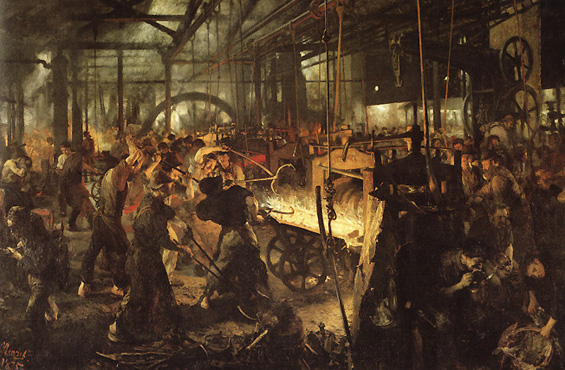 La Forge, 1875, Adolph von Menzel