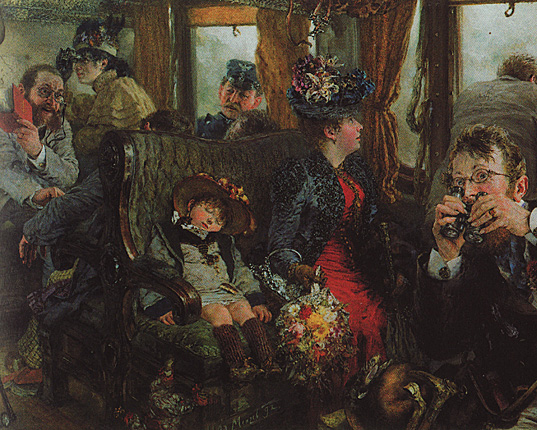 Le voyage à travers la belle campagne, 1892, Adolph von Menzel