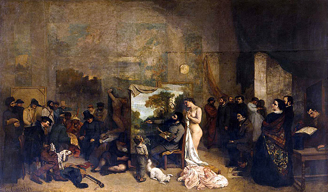Atelier du peintre, 1855, Gustave Courbet