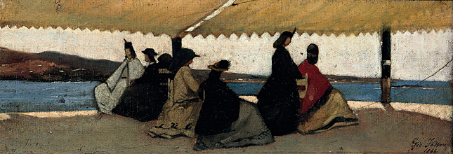 La Rotonda di Palmieri, 1866, Giovanni Fattori