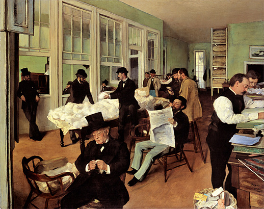 Portraits dans un bureau (Nouvelle-Orléans), 1873, Edgar Degas