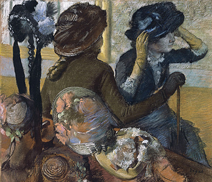 Chez la modiste, 1883, pastel, Edgar Degas