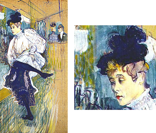 Jane Avril dansant, 1892, Henri de Toulouse-Lautrec, Paris, musée d’Orsay