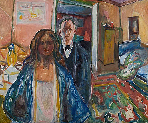 El artista y su modelo, 1919-21, Edvard Munch
