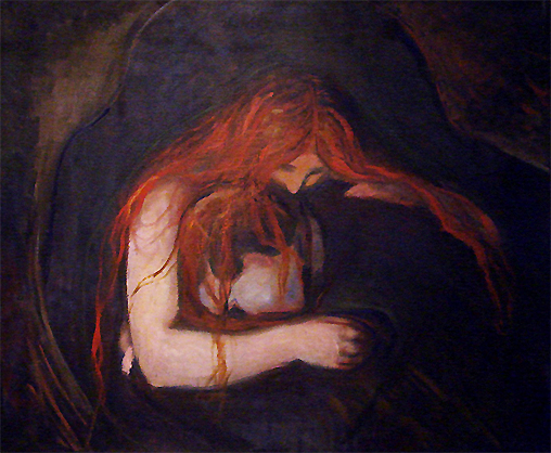 El vampiro, 1893-1894, Edvard Munch