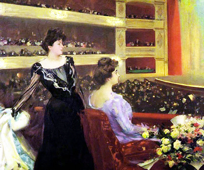 Intérieur du Liceu, 1891, Ramon Casas