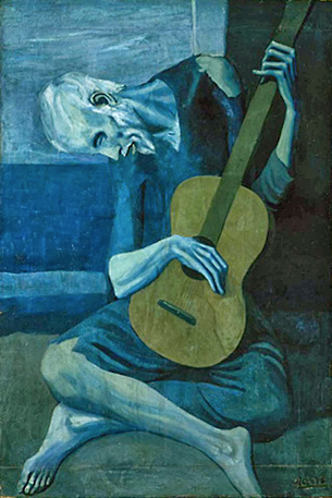 Le Vieux guitariste aveugle, 1903, Pablo Picasso