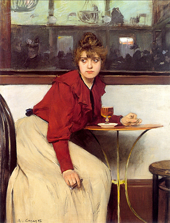 Madeleine au Moulin de la Galette, 1892, Ramon Casas, Museo de la Abadía de Montserrat