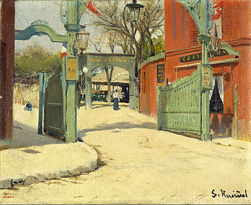 Entrada al parque del Moulin de la Galette, 1891, Santiago Rusiñol 