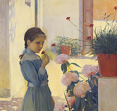 La fillette à l’œillet, 1893, Santiago Rusiñol
