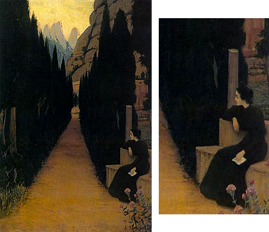 Paseo místico. Montserrat, 1896, Santiago Rusiñol 