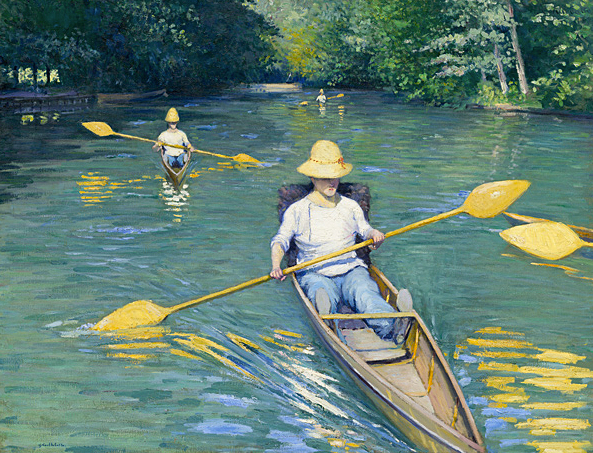 Piraguas en el rio Yerres, 1877, Gustave Caillebotte