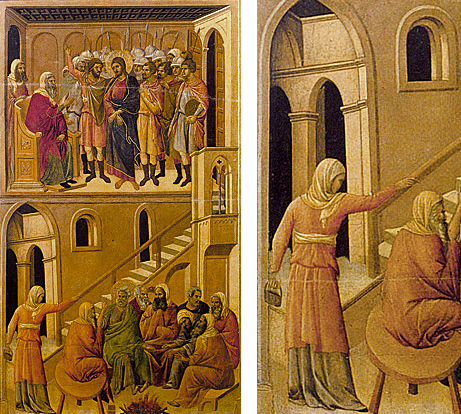 Duccio, Christ devant Caïphe et le Reniement de Pierre Duccio, Christ devant Caïphe et le Reniement de Pierre