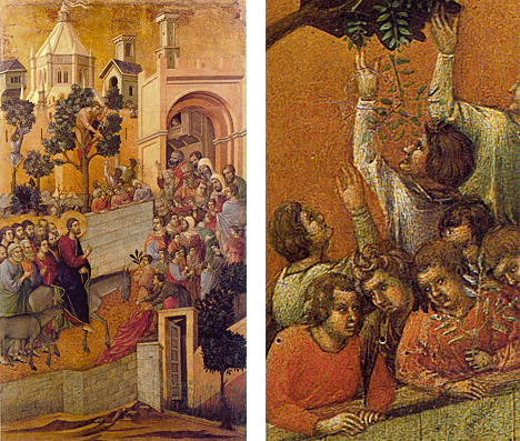 L'entrée à Jérusalem, Maestà, Duccio L'entrée à Jérusalem, Maestà, Duccio