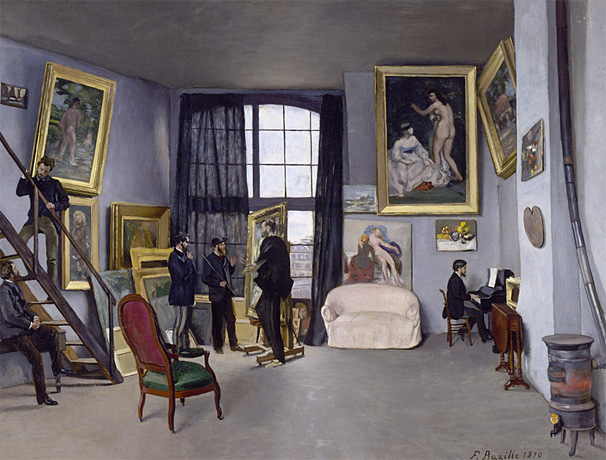 El taller de Bazille, 1870, Frédéric Bazille