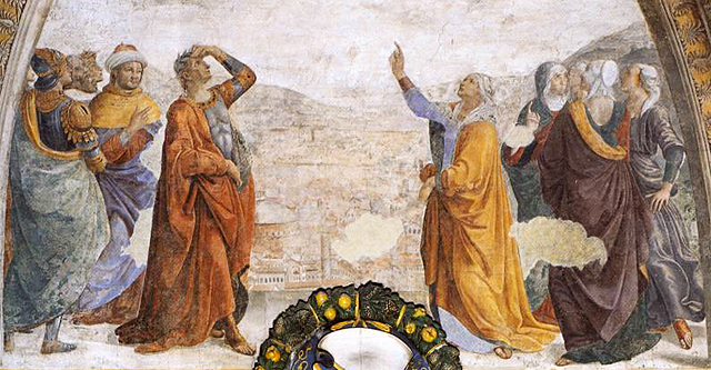 La profecía de la Sibila Tibur, a 1479, Domenico Ghirlandaio