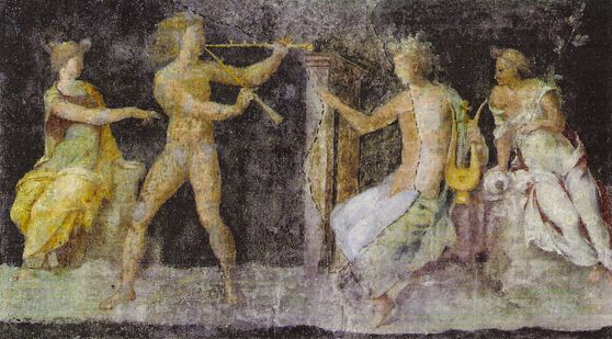 Dispute entre Apollon et Marsyas, 1517-1518, Giovanni da Udine