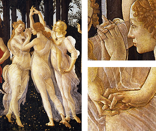 La Primavera, Las Tres Gracias, Botticelli