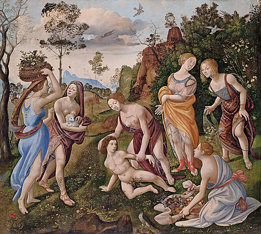 La chute de Vulcan dans l’île de Lemnos, 1490, Piero di Cosimo