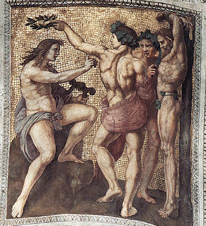 Apolo y Marsias, 1509-11, Rafael