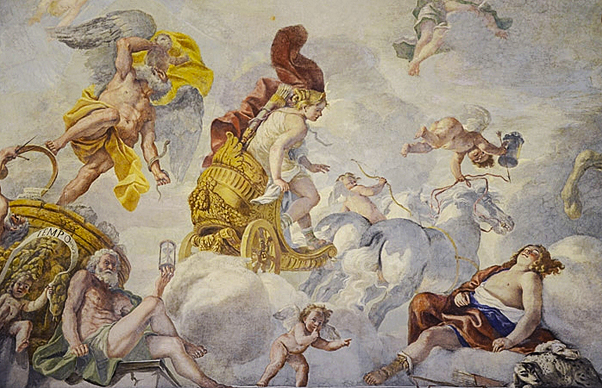 Fresco de la Stanza dell'Aria, 1661, Mattia Preti, Valmontone