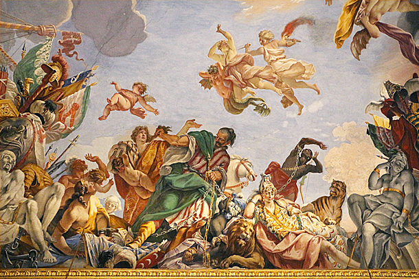 Allégorie de la victoire de Marcantonio II à Lépante, 1692, Sebastiano Ricci