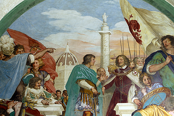Juliano duque de Nemours y Lorenzo duque de Urbino en el Capitolio, el Volterrano