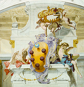 Blason des Médicis, 1707-1708, Sebastiano Ricci