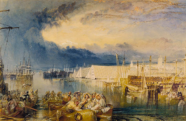Devonport and Dockyard, Devonshire, vers 1825-1829, William Turner