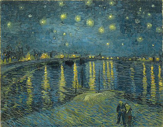 Noche estrellada sobre el Ródano, 1888, Vincent Van Gogh, París, Museo de Orsay