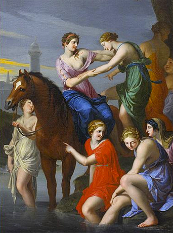 Clelia atravesando el Tíber, 1640-1650, Jacques Stella