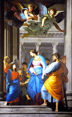 La Vierge et Joseph retrouvant Jésus parmi les docteurs, 1642, Jacques Stella