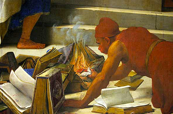 Predicación de san Pablo en Éfeso, 1649, Eustache Le Sueur, detalle