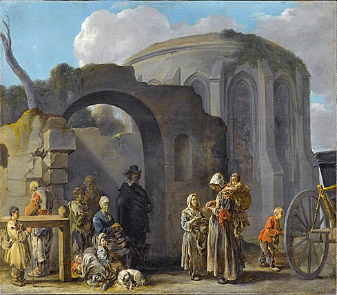 Los mendigos, 1635-40, Sébastien Bourdon