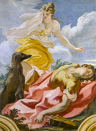 Venus llorando sobre el cuerpo de Adonis, c. 1708, Giovanni Antonio Pellegrini
