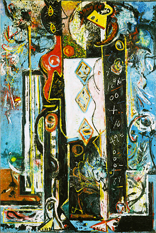 Masculin et féminin (Mâle and Female), 1942-43, Jackson Pollock, Philadelphia Museum of Art