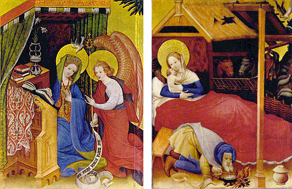 La Anunciación; La Natividad, 1403, Konrad von Soest