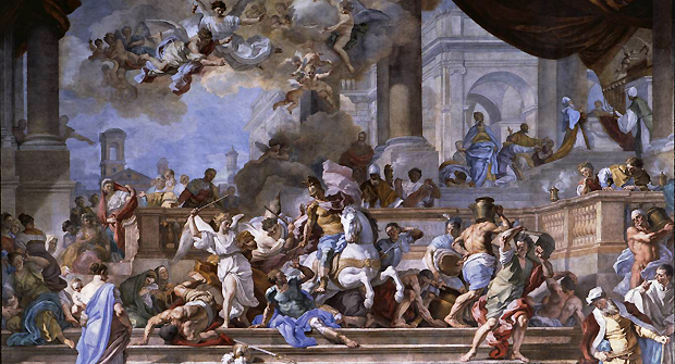 Heliodoro expulsado del templo, 1725 Francesco Solimena