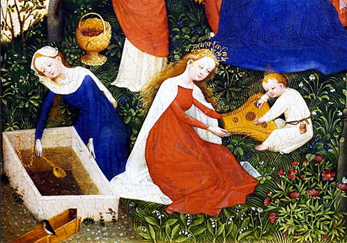 Le Jardin du Paradis, vers 1410, détail 1 