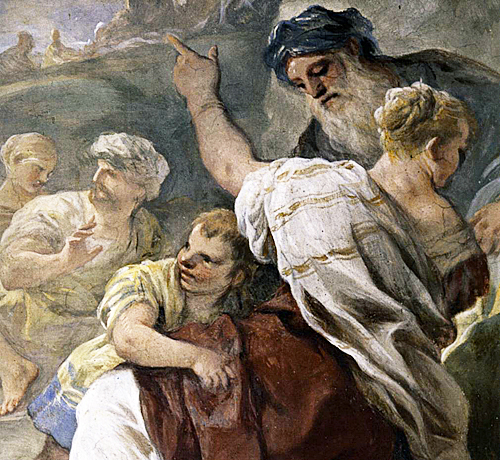 El sacrificio de Aaron y el castigo de Coré, 1703-1704, Luca Giordano