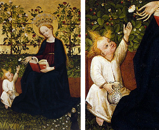 Virgen de las Fresas, hacia 1420, Maestro del Jardín del Paraíso