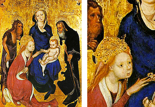 Matrimonio místico de santa Catalina, hacia 1410-1420, Michelino da Besozzo